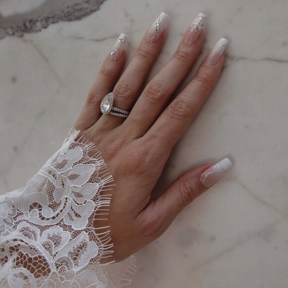 Kiss Classy Nails Scrunchie Long Length. Stunning Wedding Nails for Brides - 2 - Picture 2 of 6